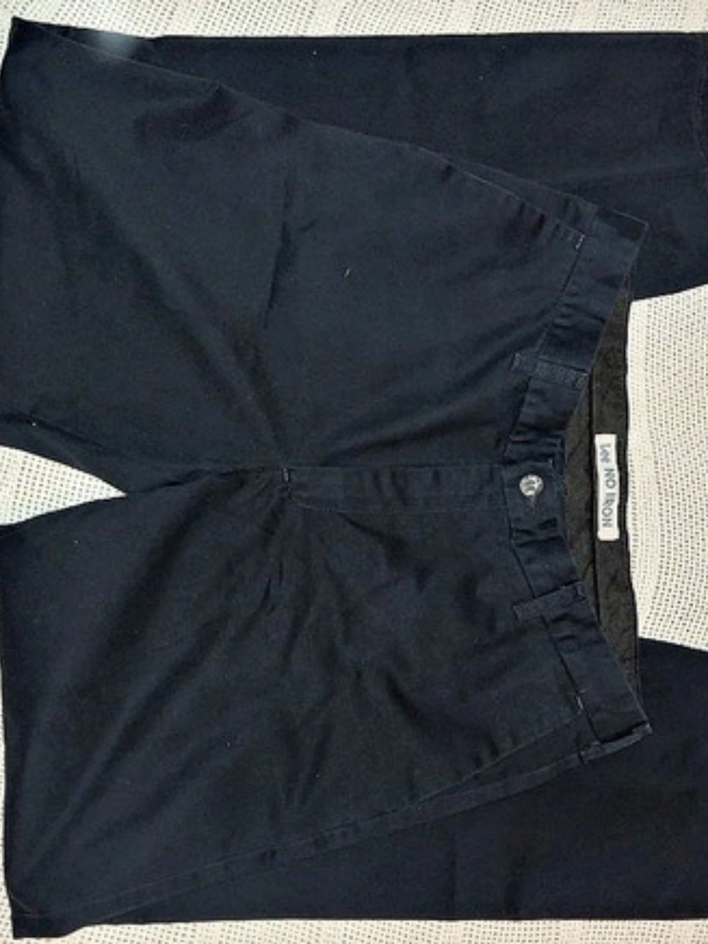 Lee No Iron Pants Black Dark BlueStraight Leg 34W x 32L